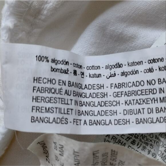 O Zara Big Girls White Paperbag High Rise Cotton Denim Jean Skirt NWT Size 11-12 - Picture 9 of 9